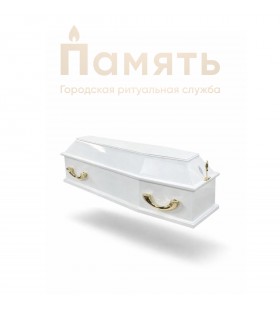 Гроб детский лакированный ГДТ-4 - 4 ручки, белый