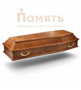 Гроб ГЛ-10 Матовое дерево, 4 ручки, орех