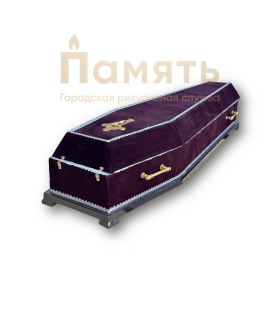 Гроб «Гофра» обитый тканью Спандекс - Фиолетовый Гроб «Гофра» обитый тканью Спандекс - Фиолетовый