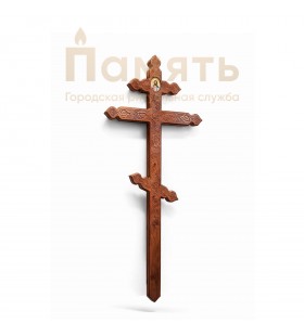 Крест купольный резной с иконой 