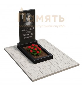 Комплект - Памятник с тумбой из натурального камня (Украина) 
