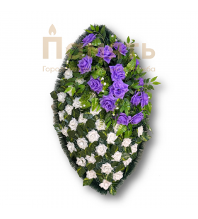 Венок Барселона - белый - сиреневый Венок Барселона - белый - сиреневый