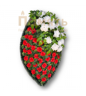 Венок Барселона - красный - белый