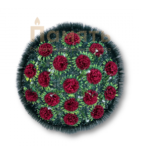 Венок «Герда» круглый - бордовый Венок «Герда» круглый - бордовый