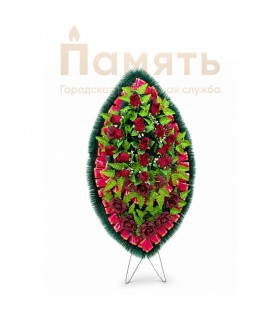 Венок Каспий - красный, красная лента