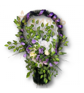 Корзина Сердце - белый - сиреневый Корзина Сердце - белый - сиреневый