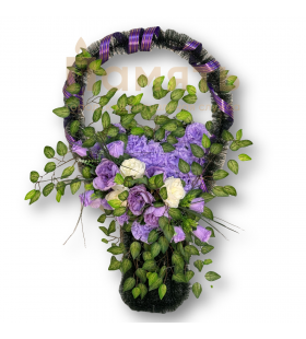 Корзина Сердце - сиреневый - белый Корзина Сердце - сиреневый - белый