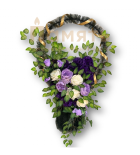 Корзина Сердце - фиолетовый - белый Корзина Сердце - фиолетовый - белый