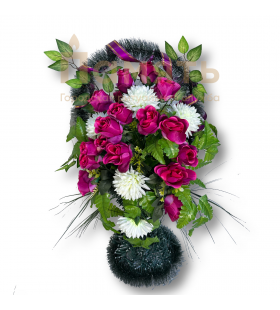 Корзина №100 - темно-розовый, белый Корзина №100 - темно-розовый, белый