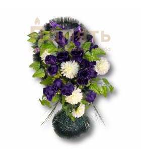 Корзина №100 - темно-фиолетовый, белый