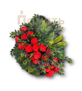 Венок Юнона с пионами – красный