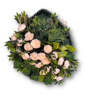 Венок Юнона с пионами - розовый