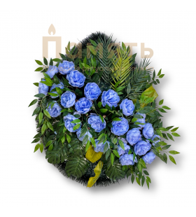 Венок Юнона с пионами - синий Венок Юнона с пионами - синий