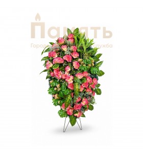 Венок Юнона с пионами - розовый