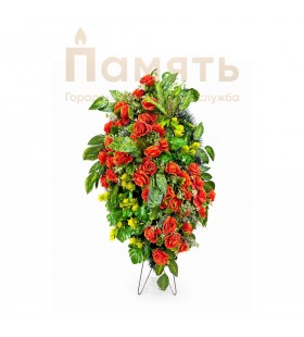 Венок Юнона с пионами – алый
