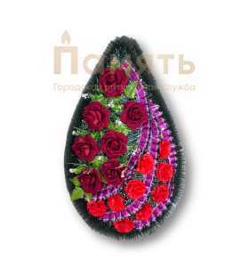 Венок Вечность Бархат - красно – бордовый Венок Вечность Бархат - красно – бордовый