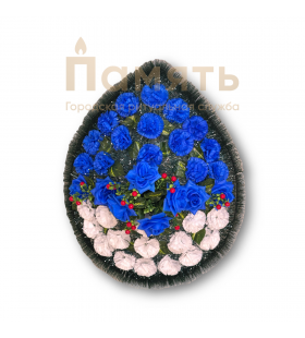  Венок Волга (100см) - белый, синий