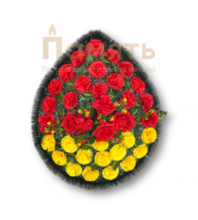  Венок Волга (100см) - красный - желтый