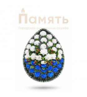  Венок Волга (100см) - белый, синий