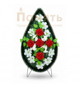 Венок «Восход» - белый, красный