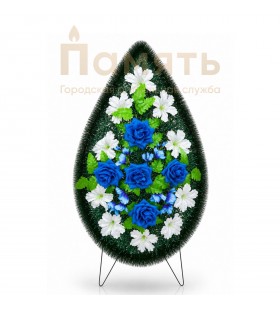 Венок «Восход» - белый, синий