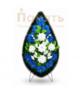 Венок «Восход» - синий, белый Венок «Восход» - синий, белый
