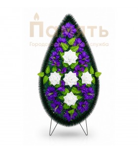 Венок «Восход» - фиолетовый, белый
