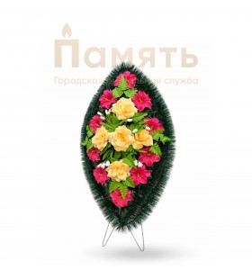 Венок Восхождение 80 см - желтый, красный